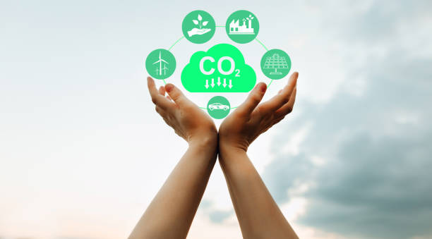 istock Reduce CO2 emission. Sustainable development and green business based on renewable energy.Renewable energy-based green businesses can limit climate change and global warming.Protect environment. 1353976977
