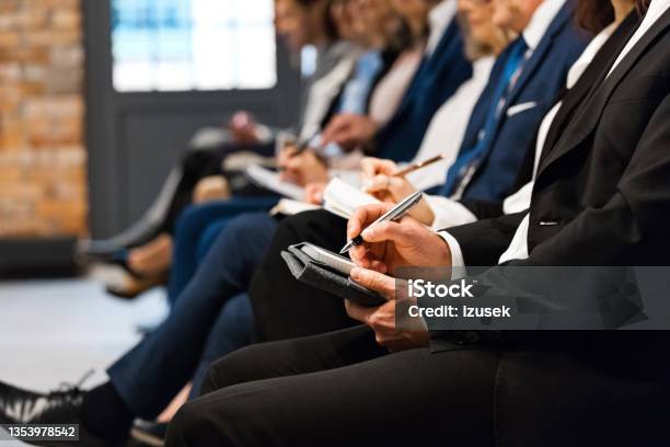 Business Seminar Stock Photo - Download Image Now - Defocused, Business Conference, Education Training Class