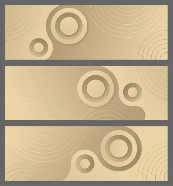 Vector illustration of Zen garden - beige background for wide banners