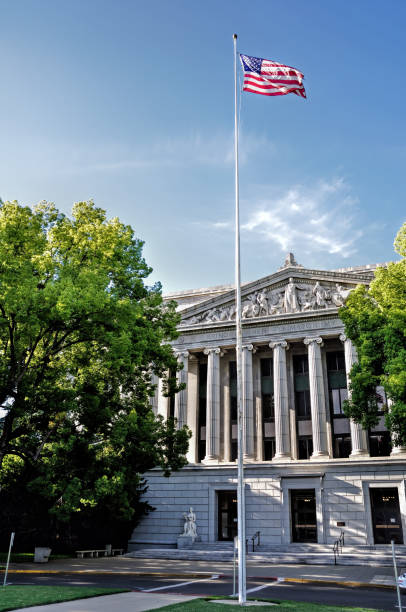 istock Flying Flag at California Capitol 1353981454