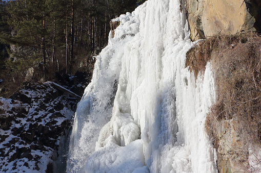 Kamyshlinsky waterfall on the Kamyshla river, Altai Republic, Russia