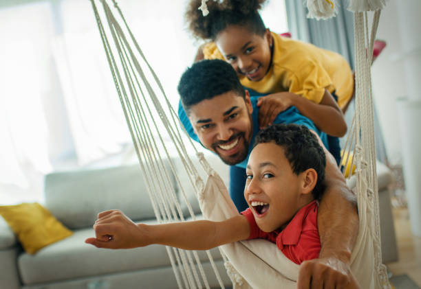 istock Father and kids having some fun times during quarantine. 1353988571
