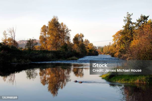 Rural Willamette River Stock Photo - Download Image Now - Oregon - US State, Eugene - Oregon, Willamette River