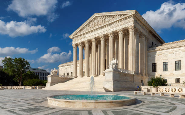 US Supreme Court Building in Washington DC stock photo