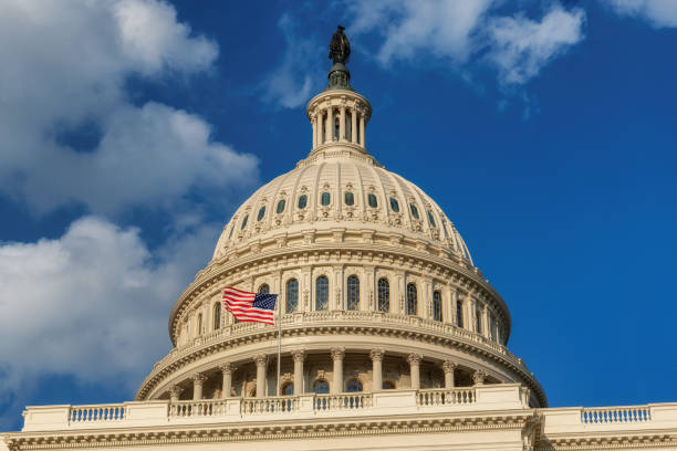 istock US Capitol Building American and flag in Washington DC 1353991463