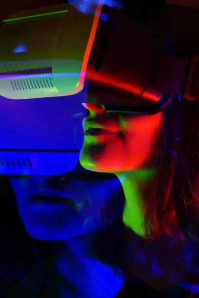 Photo of Woman wearing VR Glasses