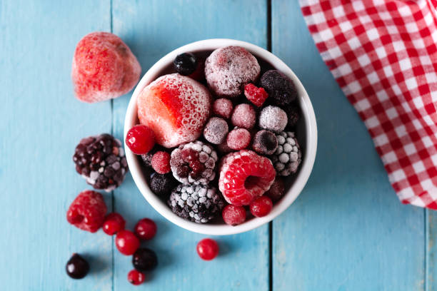 istock Assortment of iced berries 1353995384