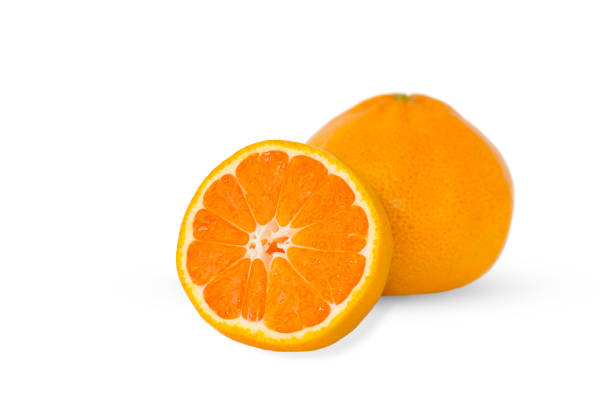 istock Tangerine on an isolated white background. Citrus. 1353997133