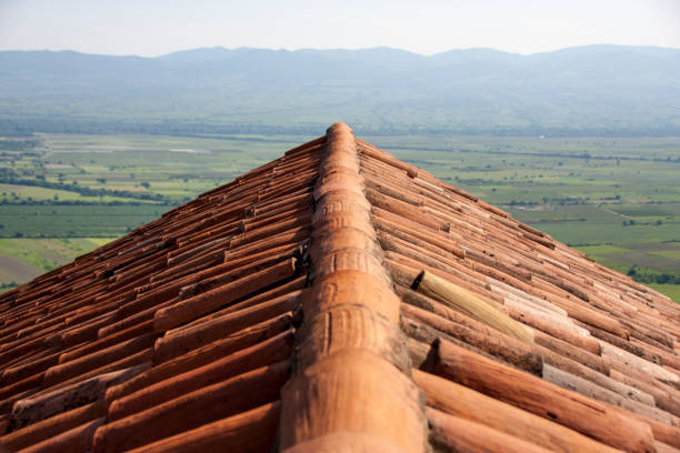 roof tiles Nekresi views triangle building stock pictures, royalty-free photos & images