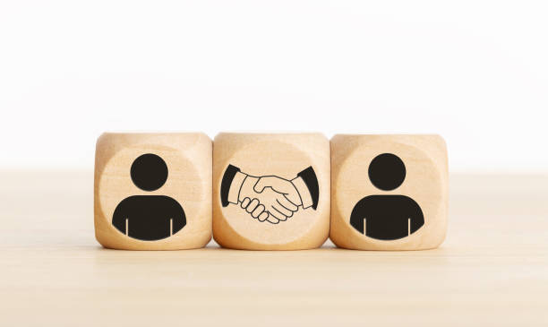 Agreement, partnership or deal concept stock photo