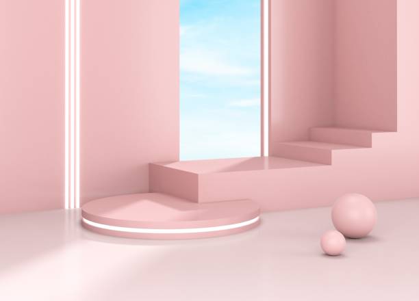 istock Abstract,Scene,Background.,Cylinder,Podium,On,Pink,Background.,Product,Presentation, 1354021373