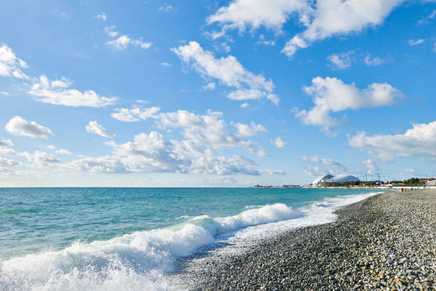 Sea waves on sunny day