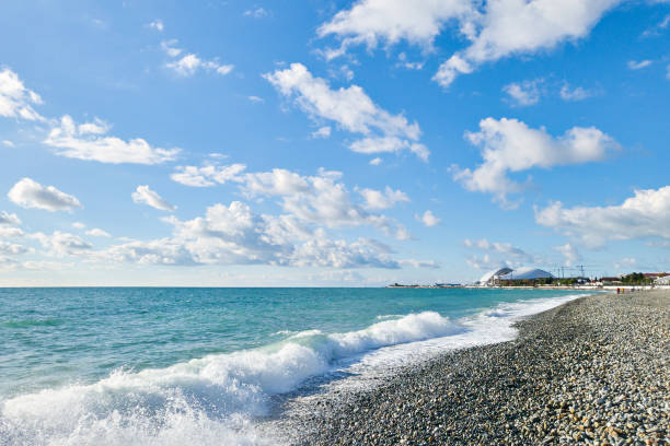 Sea waves on sunny day Sea waves on a sunny summer day sochi photos stock pictures, royalty-free photos & images