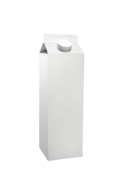 istock White beverage carton insulated on a white background 1354029035
