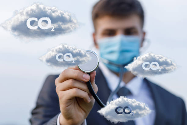 istock Atmosphere and environment treatment concept from CO2. 1354031662