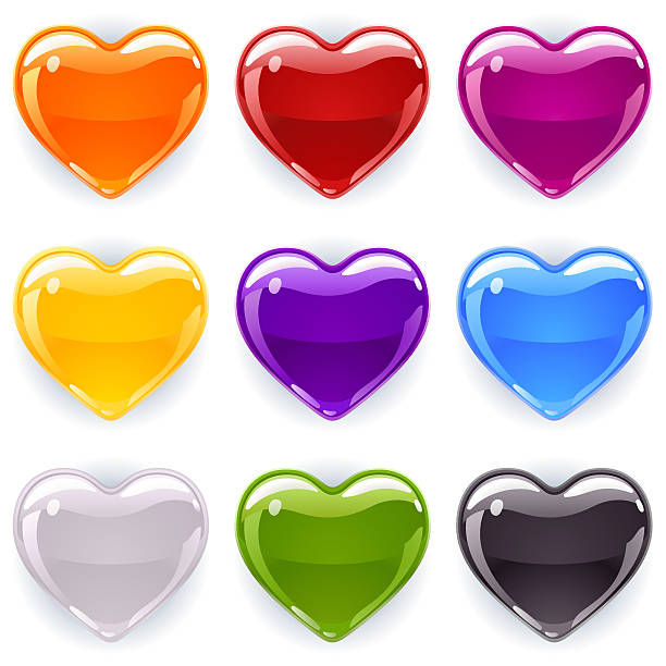 Colorful Heart vector art illustration