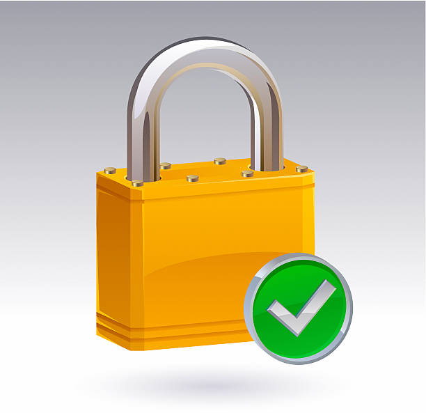 Padlock Icon vector art illustration