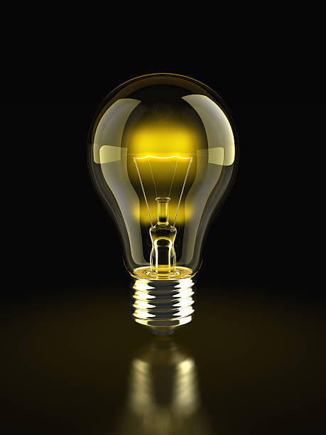 Glowing Light Bulb stock photo