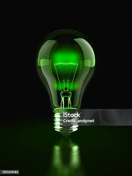 Luz Verde - Fotografias de stock e mais imagens de Isolado - Isolado, Lâmpada, Acordo