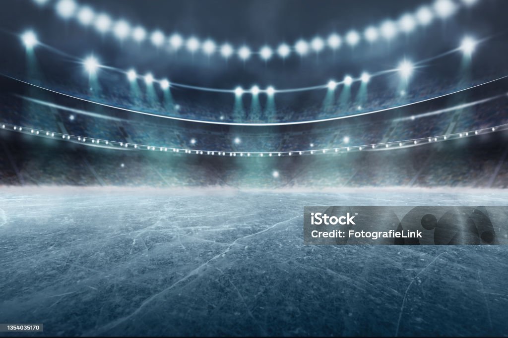 Hockey ice rink sport arena empty field - stadium Hockey Stock Photo