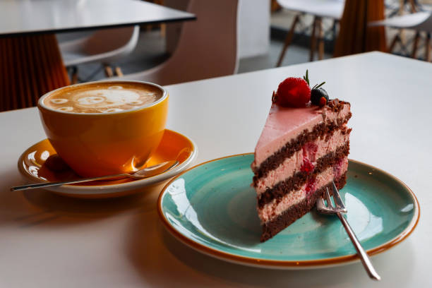 istock Piece of cake and cappuccino 1354037830