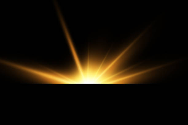 istock Shining golden stars isolated on black background. Effects, glare, glitter, explosion, golden light. Vector illustration 1354045681