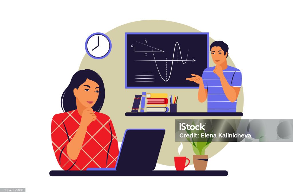 Course Tutorial Picture Online Tutorial Concept Learning Courses Tutorials Vector Illustration ...