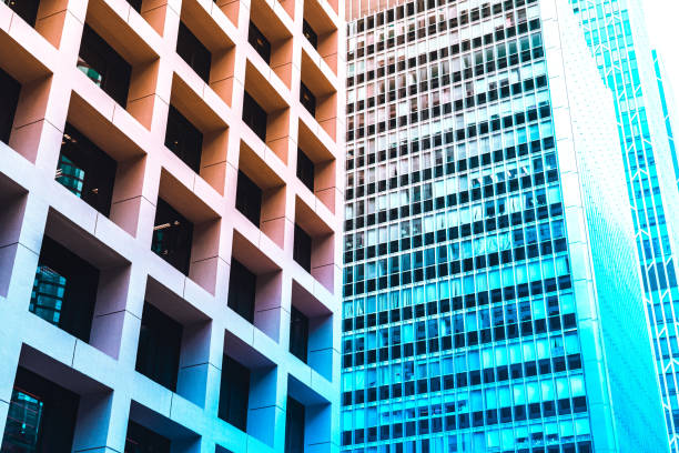 istock Low angle shot of modern office building 1354058460