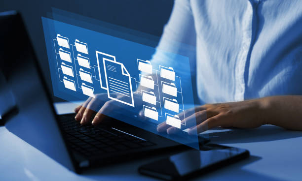 istock Person who attends online lessons on a digital screen.E-learning education, internet lessons and online webinar. Education internet Technology 1354063768