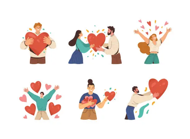 Vector illustration of People in love collection.