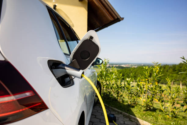 istock Charging an electric car at home 1354069439