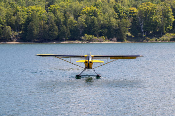 istock Mark and Dave flying in to Gore Bay for a visit in Mark's seaplane 1354069895