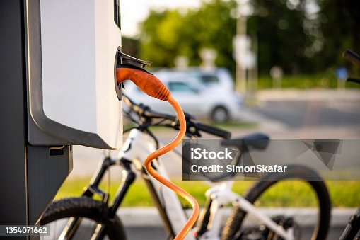 istock Close up of electric charging cable 1354071662