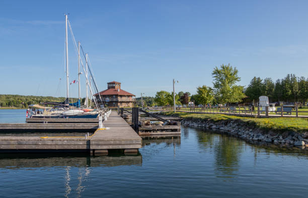 istock Waterfront park and marina in Gore Bay, Ontario 1354073422