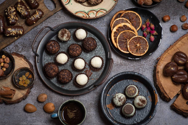 istock Luxurious, homemade chocolate praline candies 1354074883