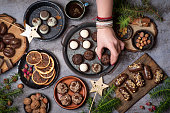 istock Woman serving luxurious, homemade chocolate praline candies 1354074969