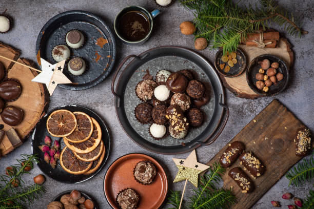 istock Luxurious, homemade chocolate praline candies 1354074985