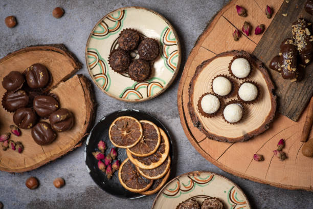 istock Luxurious, homemade chocolate praline candies 1354075016