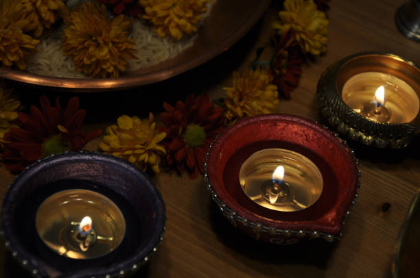 istock Beautiful Decorative Diwali Lamp Twenty Five 1354076036