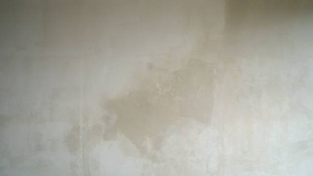 istock Horizontal design on cement and concrete texture for picture and background. Plastered wall in the house 1354077854