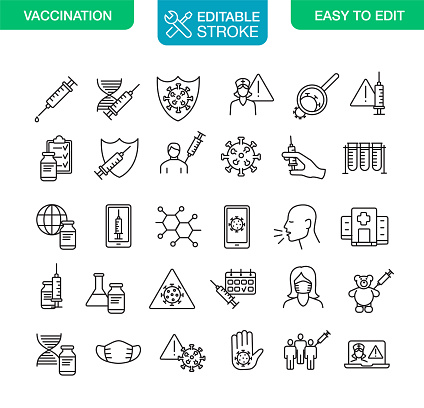 Immunity vaccination icons set. Vector illustration. You can use these icons in your product design, presentations, websites, infographics, blogs, and also your apps. This set of vector icons will help you to create more attractive graphics.

More icons in this collection:
https://www.istockphoto.com/collaboration/boards/qUfvBxVnEU64XaERvnM_Fw