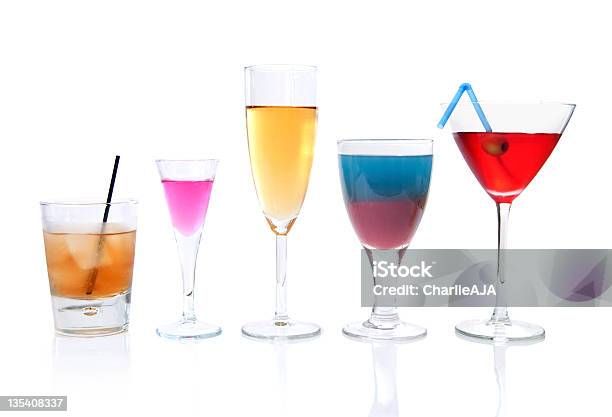 Cocktail Drinks Stock Photo - Download Image Now - Alcohol - Drink, Bar - Drink Establishment, Blue