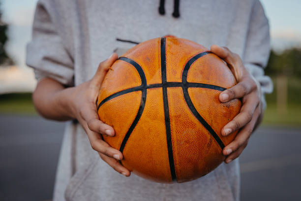istock Basketball player with ball 1354083806