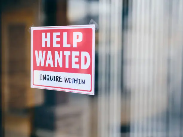 Photo of Business Help Wanted Sign