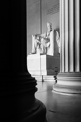 Lincoln Memorial and architectural columns in Washington DC
