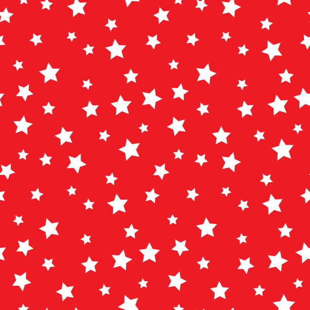 gwiazdy wzór czerwony - star pattern stock illustrations