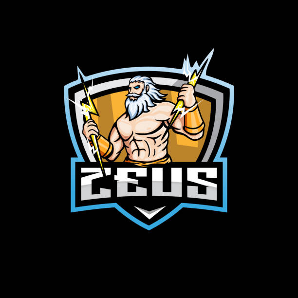 Zeus Esport Mascot Illustration Zeus Esport Mascot Illustration zeus logo stock illustrations