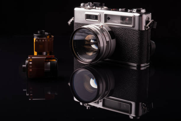 istock A closeup of an old film rangefinder camera. 1354104862