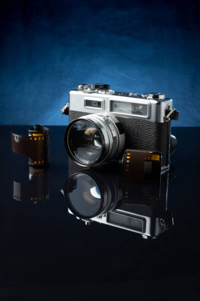 istock A closeup of an old film rangefinder camera. 1354105120
