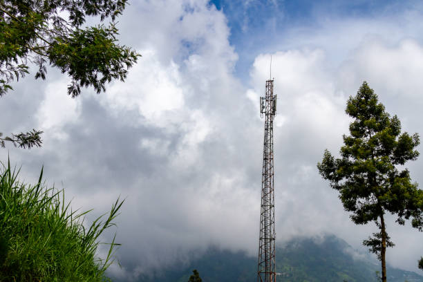 istock The base transceiver station has reached underdeveloped areas, to open the telecommunications network signal. 1354106506